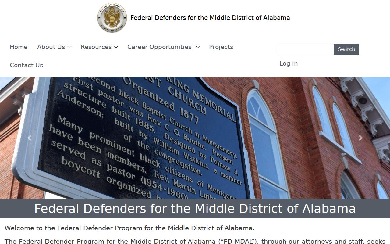 Federal Defenders for the Middle District of Alabama contact page