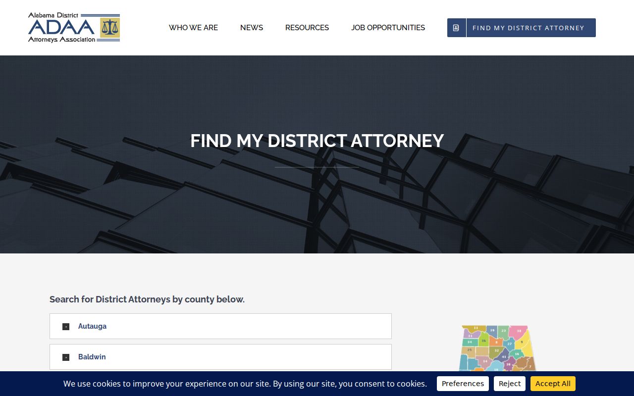 Autauga County criminal court records District Attorney directory