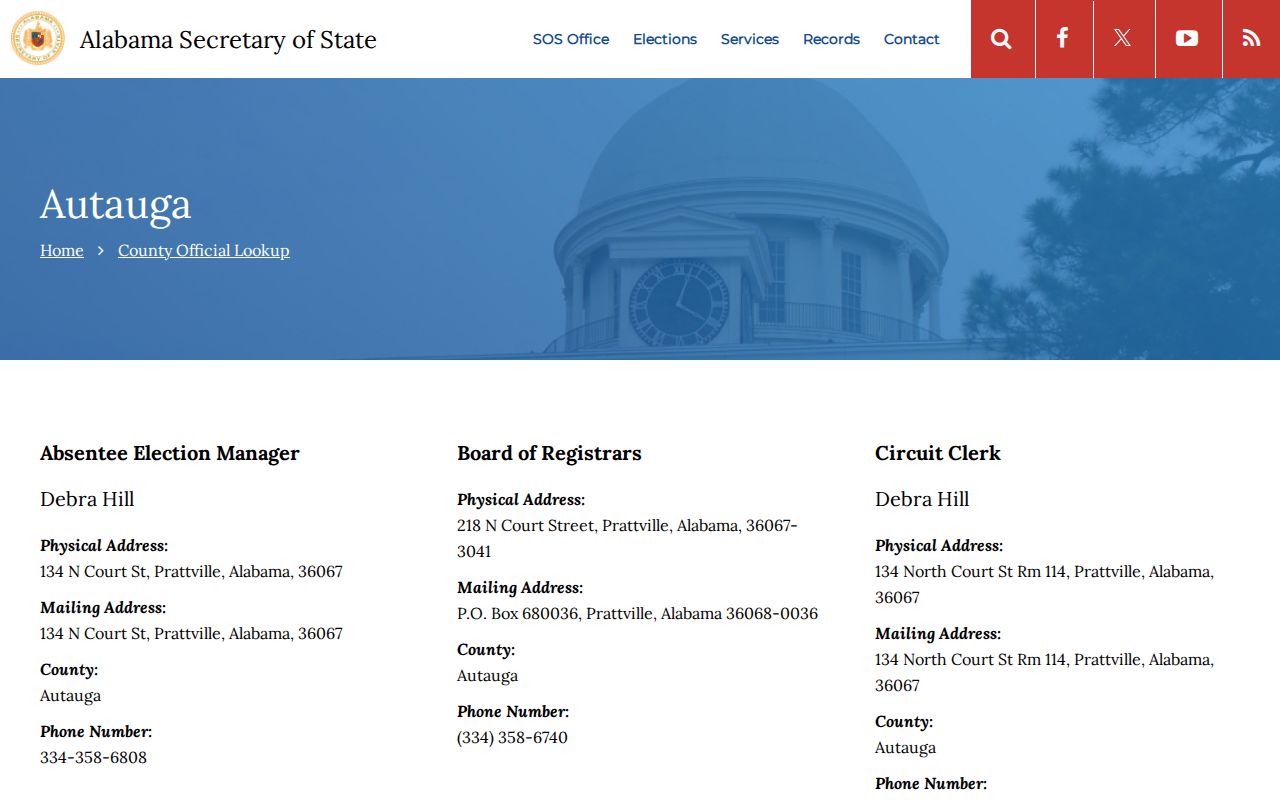 Autauga County court records official county lookup